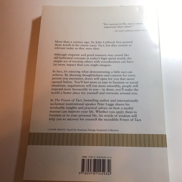 5/$25 The Power of Tact by Peter Legge 2008 book - Picture 3 of 5